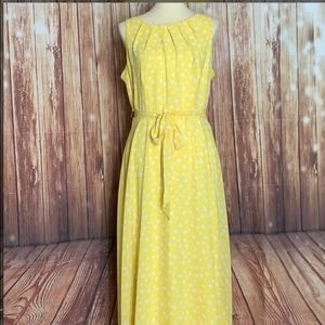 Madison leigh Retro Yellow polka dot dress
